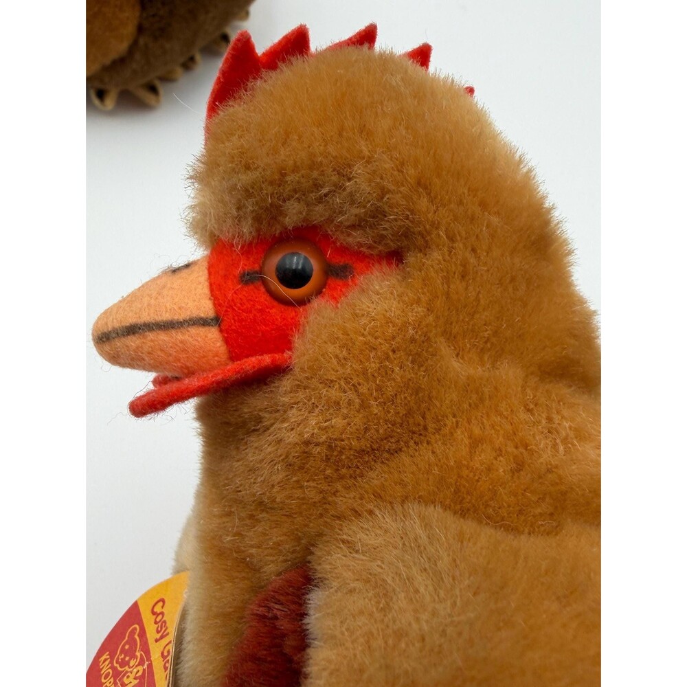 Vintage Steiff Rooster and Hen Stuffed Animals - Picture 15 of 16